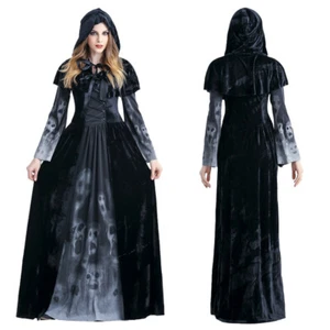 Women Dress Set Cosplay Vampire Queen Uniform Devil Suit Costume Halloween Party - Picture 1 of 9