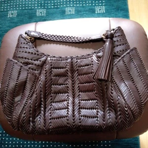 ANYA HINDMARCH Brown Leather Bag Interior Shoulder Bag Used - Picture 1 of 6