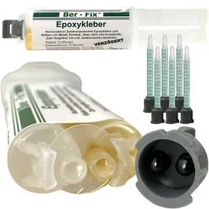 25g Ber-Fix 2K Kleber Epoxidharz mit Härter 30 Min 2 Komponenten Kleber echter E - Bild 1 von 10