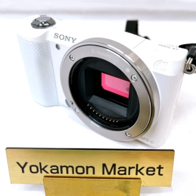 Cámara SLR Sony a5000 Mirrorless color blanco 20,1 megapíxeles usada Japón envío gratuito Foto 1 de 4