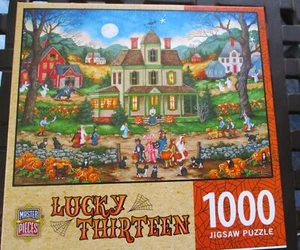 1,000 Piece Bonnie White Art Puzzle "Lucky Thirteen" 26.75" x 19.75" - Picture 1 of 5