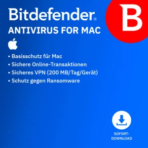 Bitdefender ANTIVIRUS FOR MAC / 1 Gerät / 1 Jahr / ESD - Bild 1 von 3