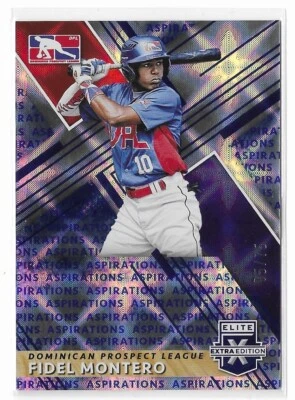 Fidel Montero 2019 Panini Elite Extra Edition Aspirations Blue #188 /75 Rookie - Image 1 of 2