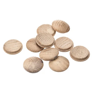 Tapones de madera, 10 piezas 30 x 25 mm - Tapones con botones de madera de roble rojo para silla de escalera - Imagen 1 de 6