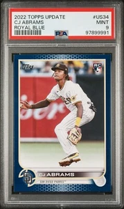 2022 Topps CJ Abrams ROOKIE PSA 9 MINT Royal Blue #215 - Picture 1 of 2