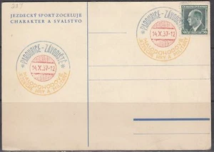 Czechoslovakia Scott 227 - Oct 14, 1937 Commemorative Card - Picture 1 of 2