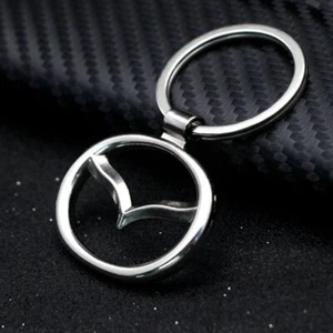 Pendant Key Ring Metal Chain Silver Color Car Gift Souvenirs Keychain For Mazda - Picture 1 of 10