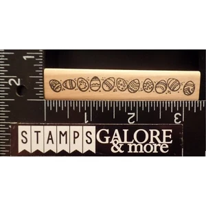 The Stamp Pad Co Rubber Stamps EASTER EGGS BORDER #T22 - Picture 1 of 2