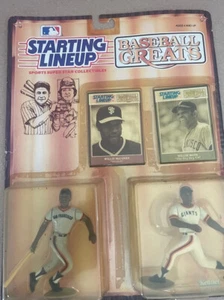 1989 STARTING LINE UP BASEBALL GREATS WILLIE MAYS & WILLIE MCCOVEY - Picture 1 of 2