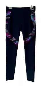 FILA Sport Womens Athletic Pants Workout Running Leggings Slimming Vented Medium - Picture 1 of 5
