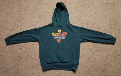 Dragon Ball Z 连帽衫男孩 8 绿色 Goku 图形套衫动漫运动衫 — 第 1/4 张图片