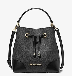 Michael Kors Mercer kleine Bucket Bag mit Logo 398 $ AUTHENTISCH MK Signature Messenger - Bild 1 von 5