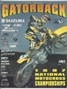 Vintage Gatorback 1997 AMA Motocross Program Jeremy McGrath Suzuki Florida - Picture 1 of 1