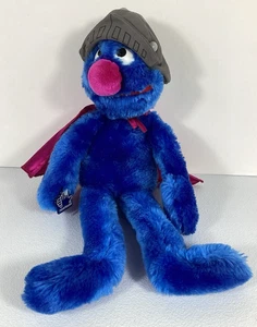 Vtg Applause Super Grover Sesame Street Plush W/Helmet & Cape 19" Jim Henson - Picture 1 of 17