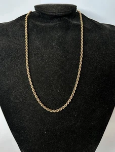 Hallmarked 9ct Gold Rope Chain 9.8grams 53cm Long - Picture 1 of 5