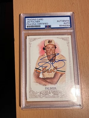 Jim Palmer PSA DNA CERTIFIED Signed 2012 Allen Ginters Autograph - Image 1 of 2