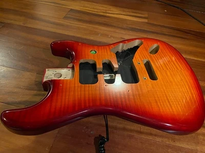 Fender Player Strat Stratocaster Flame Maple Plus Top Aged Cherry Sunburst Body - Image 1 of 4