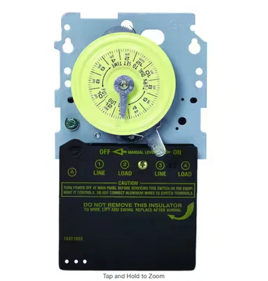 Intermatic T100 Series 208-277V DPST 24 Hour Mechanical Time Switch Mechanism - Image 1 of 4