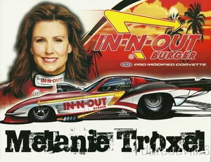 2010 Melanie Troxel In-N-Out '63 Chevy Corvette Pro Mod NHRA postcard - Picture 1 of 1