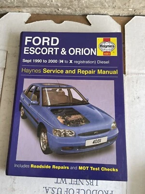 FORD ESCORT ORION 90-2000 DIESEL HAYNES WORKSHOP GUIDE - Image 1 of 2