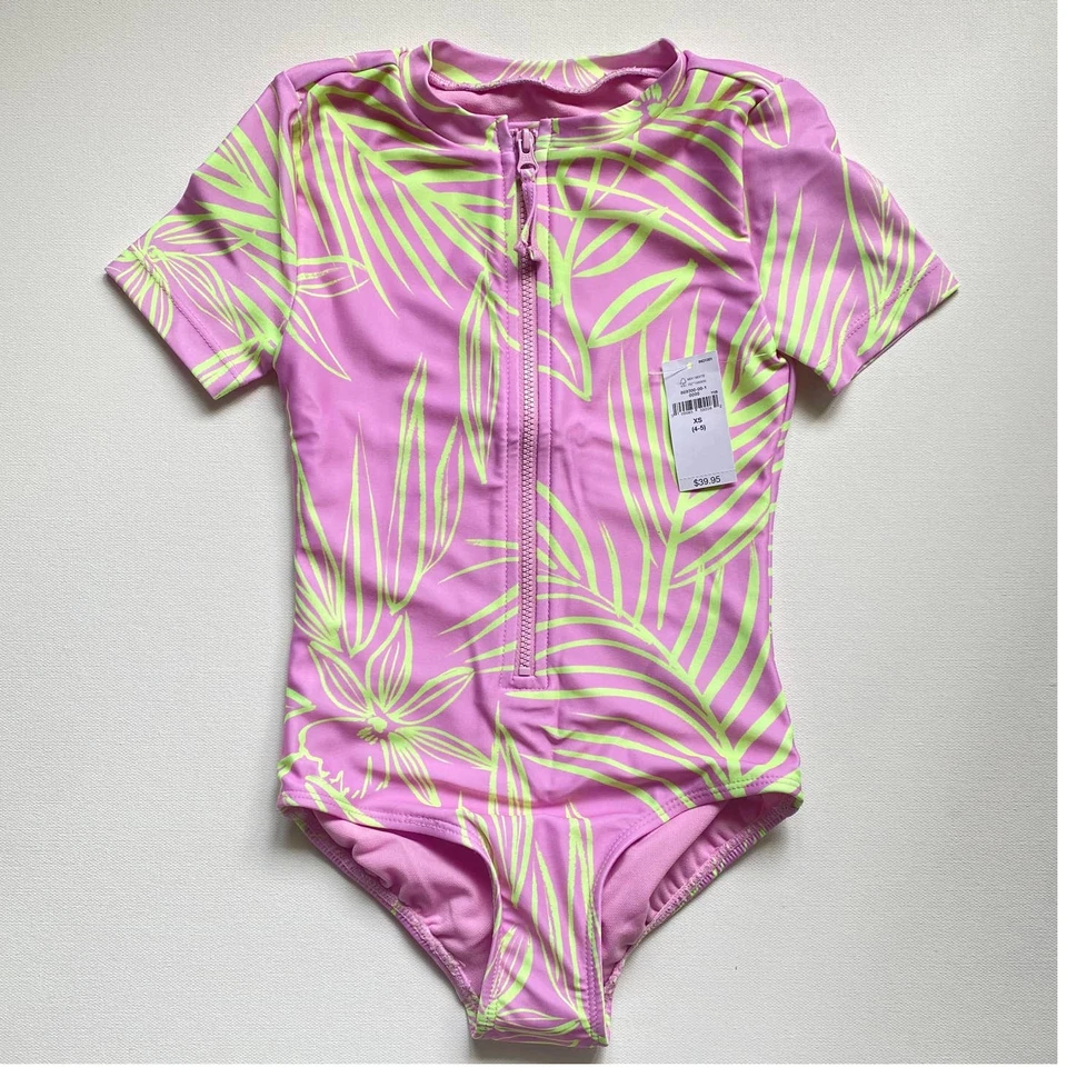Nuevo con etiquetas Traje de baño Gap GapKids reciclado protector contra erupciones manga corta de una pieza (XS) para niñas Foto 1 de 4