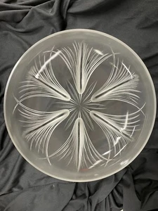 Vintage Verlys Weizen Quasten Milchglas Fuß Schüssel Ladegerät - signiert - Bild 1 von 4