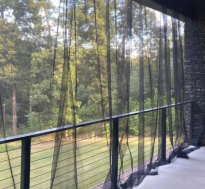 Outdoor Curtain Panel - No-see-um/Mosquito Netting Patio Curtain - Made to Order - Image 1 of 2