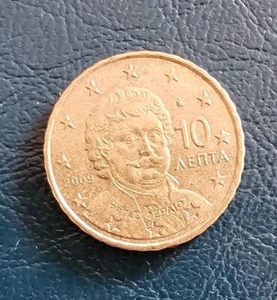 10 eurocents lepta Greece coin 2009 - Picture 1 of 2