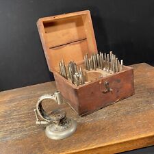 Vtg Antique Watchmakers staking Tool set G. Boley Watch w Wood Box PRIORITY MAIL