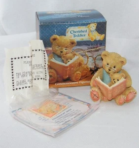 Vintage Cherished Teddies Reading "The Book of Teddies" 1903-1993 Commemorative - Picture 1 of 12