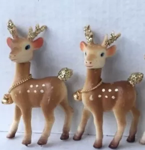 "Cabezal giratorio de Navidad vintage de goma de plástico con campanas y brillo de 4,5""" - Imagen 1 de 5