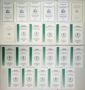 Ohio Masonic Org. Lot Annals & Proceedings - Annual Reports 1993-2013 Freemasons - Picture 1 of 1