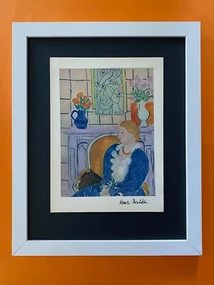 HENRI MATISSE + VINTAGE 1948 LINDA IMPRESSÃO ASSINADA + EMOLDURADA + COMPRE AGORA!$ - Imagem 1 de 3