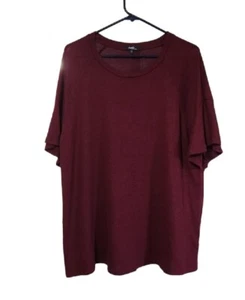 Angels Forever Sz XL Young Women's Drop Shoulder Flutter Sleeve Sweater Top - Picture 1 of 7