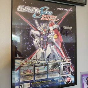 FRAMED 2004 Mobile Suit Gundam Seed Battle Assault GBA Video Game Wall Art - Picture 1 of 4