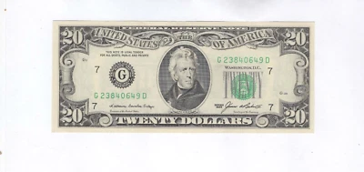 1985  $20 Federal Reserve Banknote CHICAGO Uncirculated Fr 2075G - Image 1 of 4