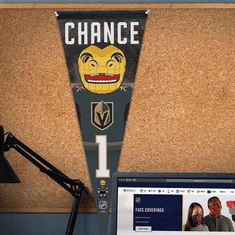 VEGAS GOLDEN KNIGHTS CHANCE THE MASCOT PREMIUM VERTICAL PENNANT Cover