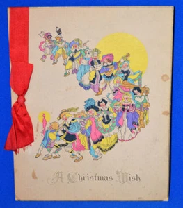 Antique Christmas Card "A CHRISTMAS WISH" 1928  - Picture 1 of 4
