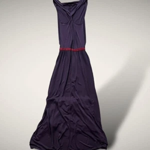 Max & Co Maxi Abito Lungo Formale Prom 100% Viscosa Viola Scuro Taglia S Linea A - Foto 1 di 8