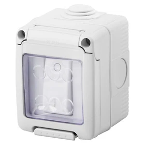 GEWISS GW27832 WATERTIGHT ENCLOSURE WITH ONE-WAY SWITCH 2P 16AX - IP55 - GREY - Picture 1 of 3