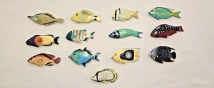 Hand Painted, Handcarved Wooden Reef Fish - Each set comes with all 13 Fish! - Picture 1 of 24