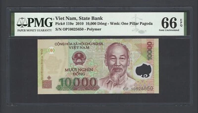 Viet Nam 10000 Dong 2010 P119e Uncirculated Grade 66 - Image 1 of 2