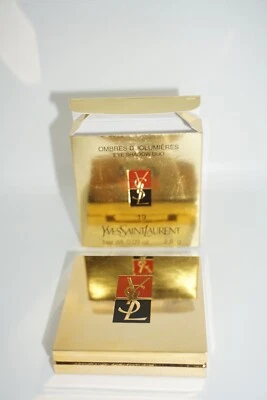 YSL Eye Shadow  Duo ~ 19 Oatmeal - Petroleum Blue ~ NIB Duolumieres - Image 1 of 4