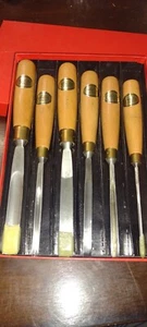 Ashley Iles Carving Tools Hardwood Handled York Set, Made In England, Set of 6 - Picture 1 of 11