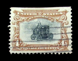 US Postage Stamp Scott 296 Automobile 4 Cent Pan-American Used No Gum - Picture 1 of 2