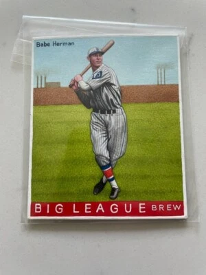 R319-Helmar BIG LEAGUE #270 Babe Herman **ORIGINAL ART CARD** 1of1 Proof - Image 1 of 2
