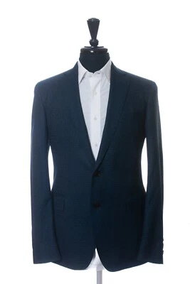 Etro Milano Navy Blue Basketweave Print Suit 27859 Foto 1 de 4