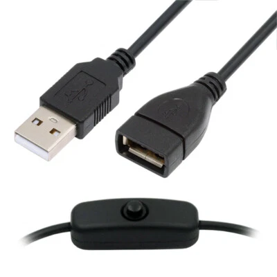 Chenyang DC Cable with On Off Power Switch Button for DC 5V Desk Lamp Fan Camera - Image 1 of 4