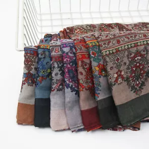 Women Ladies Viscose Scarf Hijab Floral Printed Muslim Women's Shawls Wraps - Picture 1 of 12