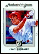 2016 DONRUSS OPTIC MASTERS OF THE GAME #MG3 JUAN GONZALEZ 